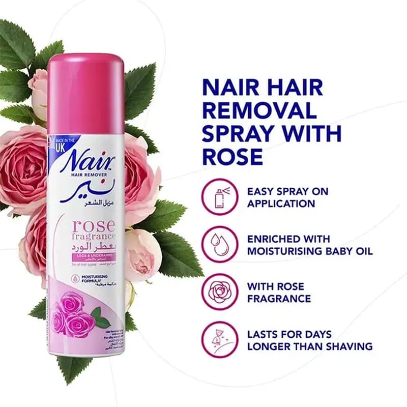Picture of Nair Hair Removal Spray Rose 200 Ml