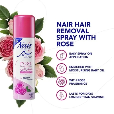 Picture of Nair Hair Removal Spray Rose 200 Ml