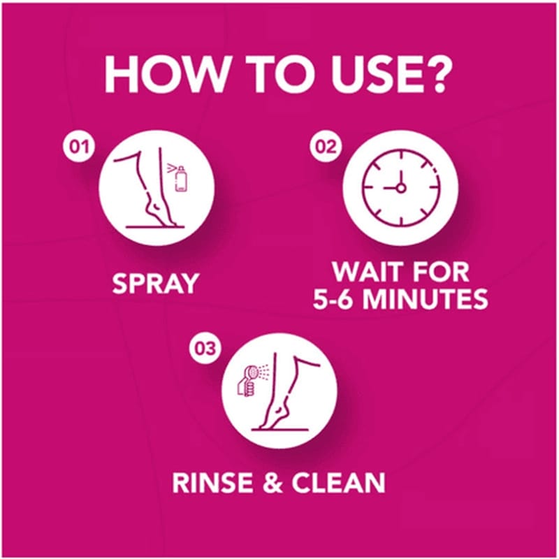 Picture of Nair Hair Removal Spray Rose 200 Ml