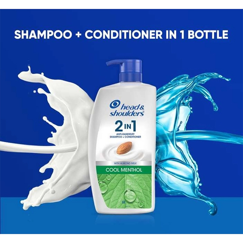 Picture of Head & Shoulders Cool Menthol 2 in 1 Anti-Dandruff Shampoo + Conditioner 1000ml