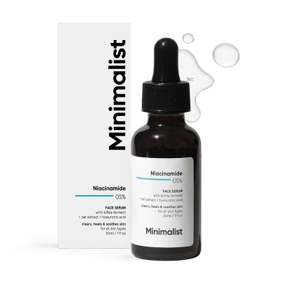 Picture of Minimalist 5% Niacinamide Serum for Clear Glowing Skin | With 1% Hyaluronic Acid for Hydration Pore ​​Minimizer for Face 30ml