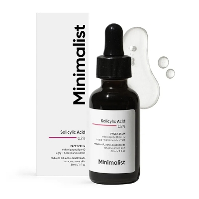 Picture of Minimalist 2% Salicylic Acid Serum For Acne, Blackhead & Open Pores | Reduces Excess Oil & Bumpy Texture BHA Liquid Exfoliant for Acne Prone & Oily Skin | For Women & Men 30ml