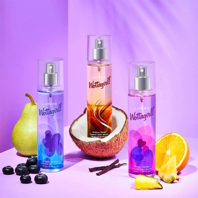 Picture of Layer'r Wottagirl Body Spray, Mystic Island, Secret Crush, Vanilla Twist, Combo 3×135ml