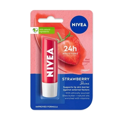 Picture of Nivea Caring Lip Balm Strawberry Shine