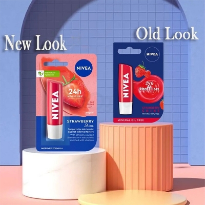 Picture of Nivea Caring Lip Balm Strawberry Shine