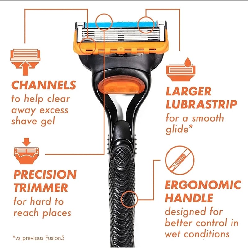 Picture of Gillette Fusion5 Razor for Men, Handle + 2 Razor Blade Refills