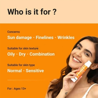 Picture of The Derma Co 1% Hyaluronic Sunscreen SPF50 PA++++ Aqua Gel for Broad Spectrum & Blue Light Protection For Normal to Oily Skin - 50gm