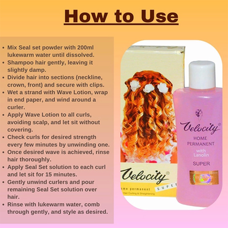 Picture of Velocity Home Permanent - For Hair Curling And Straightening 100 ml (Baby Pink)