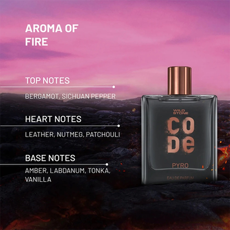 Picture of Wild Stone - CODE Pyro Long Lasting Perfume for Men | Long Lasting Smell | Earthy and Spicy - 100 ml