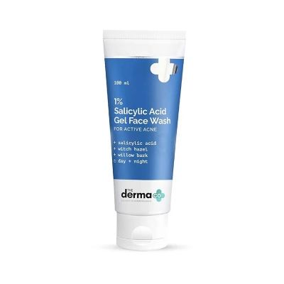 Picture of The Derma Co 1% Salicylic Acid Gel Daily Face Wash With Salicylic Acid, Witch Hazel & Willow Black for Active Acne