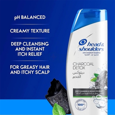 Picture of Head & Shoulders Charcoal Detox Anti-Dandruff Shampoo 400ml Dubai