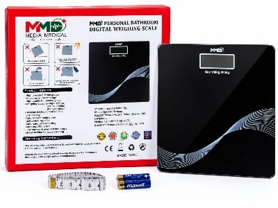 Picture of MMD Personal Bathroom Digital Weighing Scale High-Precision LCD Display Body Weight Machine | 180KG Capacity, Auto On/Off & Kg/Lb Conversion
