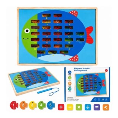 Picture of Kids Magnetic Number Learning Board | Montessori Math Puzzle
