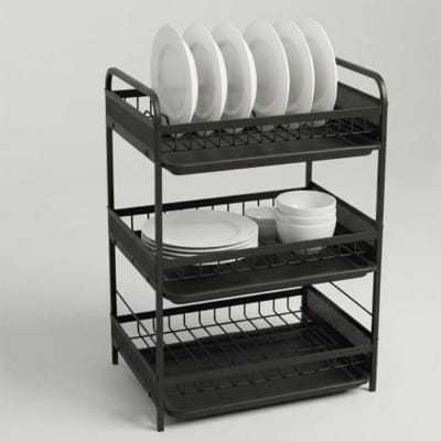 Picture of 3 Layer Iron Drain Dish Rack – Smart Kitchen Organization Solution
