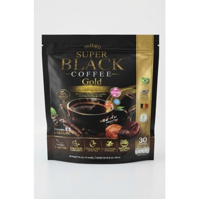 Picture of Mikeo Super Black Coffee Gold - 30 Sachets | Instant Collagen & Ginseng Infused Slimming Coffee

