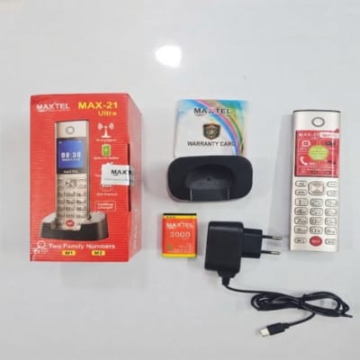 Picture of Maxtel Max-21 Ultra Feature Phone with Desktop Charger & Metal Body | 2.0
