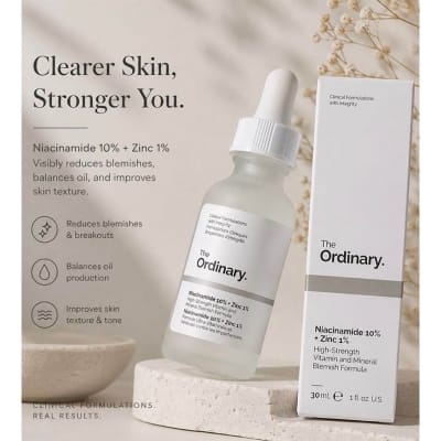 Picture of The Ordinary Niacinamide 10% + Zinc 1% – High Strength Vitamin & Mineral Blemish Formula