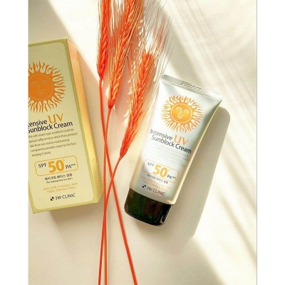 Picture of 3W Clinic Intensive UV Sunblock Cream SPF 50+ PA+++ - Gold