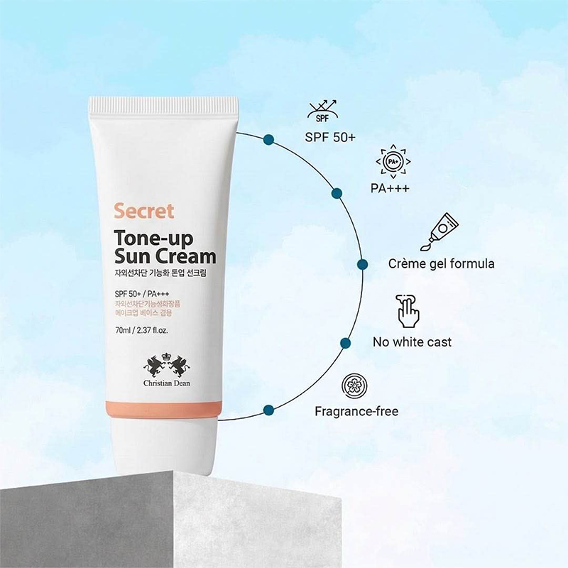 Picture of Christian Dean Secret Tone-up Sun Cream SPF 50+ PA+++ - Gold