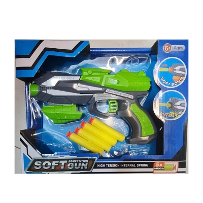 Picture of Soft Bullet Gun Toy Set – Safe Foam Bullet Blaster for Kids - Green