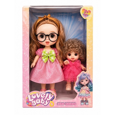 Picture of Lovely Baby Doll Set – Mother & Baby Doll Collection - Pink
