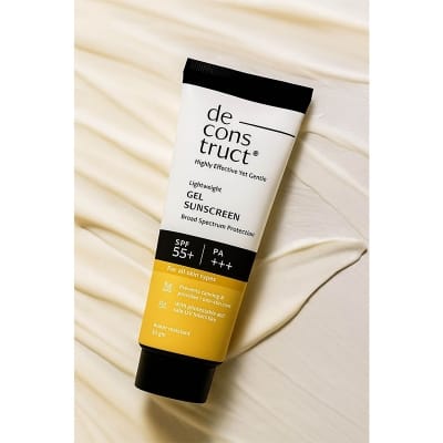 Picture of de Construct Lightweight Gel Sunscreen SPF 55+ | PA+++ - Gold
