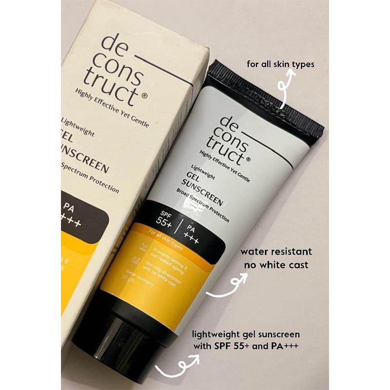 Picture of de Construct Lightweight Gel Sunscreen SPF 55+ | PA+++ - Gold