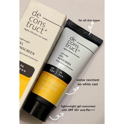 Picture of de Construct Lightweight Gel Sunscreen SPF 55+ | PA+++ - Gold