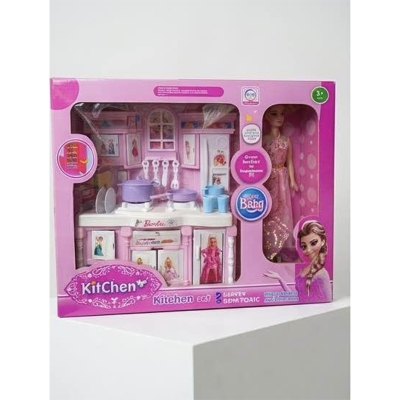 Picture of Kitchen Playset with Doll - Pink