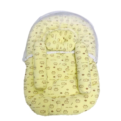 Picture of Newborn Baby Velvet Bedding Set with Mosquito Net