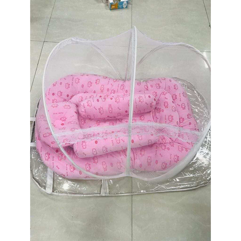 Picture of Newborn Baby Velvet Bedding Set with Mosquito Net
