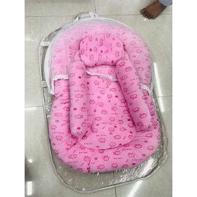 Picture of Newborn Baby Velvet Bedding Set with Mosquito Net
