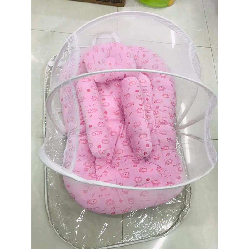 Picture of Newborn Baby Velvet Bedding Set with Mosquito Net