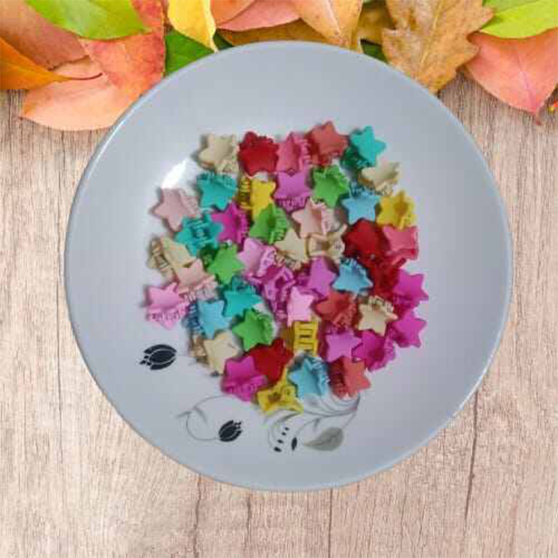 Picture of 45 Pcs Summer Candy Color Star Bead Hair Claw Clips Set for Women
