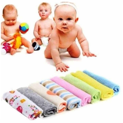 Picture of Soft Cotton Baby Handkerchief / Towel – 8 Pcs Pack