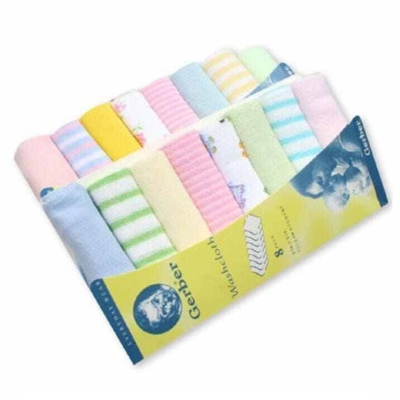Picture of Soft Cotton Baby Handkerchief / Towel – 8 Pcs Pack