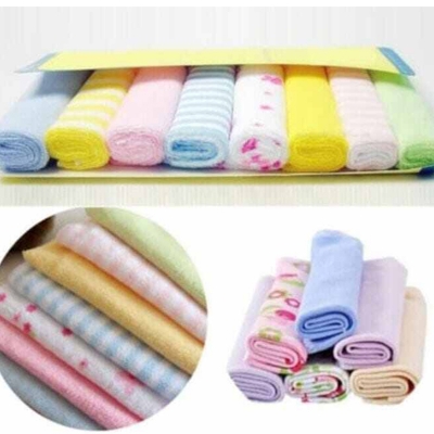 Picture of Soft Cotton Baby Handkerchief / Towel – 8 Pcs Pack