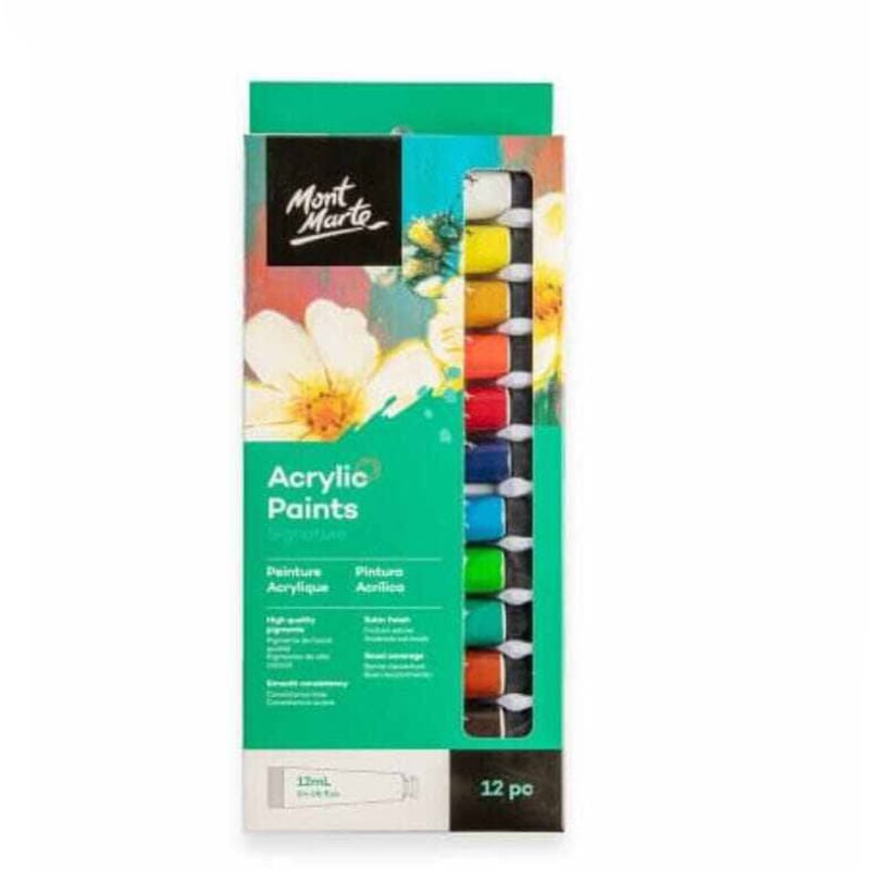 Picture of Mont Marte Acrylic Paint Set – 12 Pieces