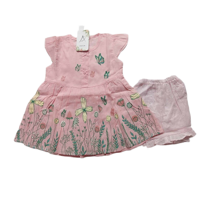Picture of Baby Girls Cotton Frock Set – 0–15 Months