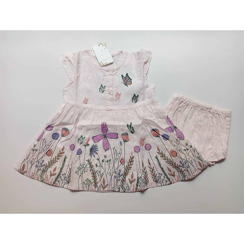 Picture of Baby Girls Cotton Frock Set – 0–15 Months