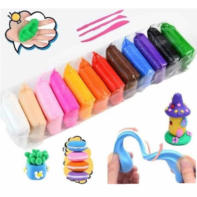 Picture of 12 Colors Soft Super Light Air-Dry Modeling Clay for DIY Crafts