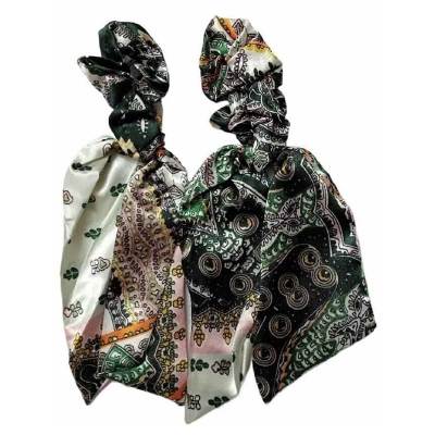 Picture of Korean Rose Green Oil Painting Style Ribbon Headband for Women