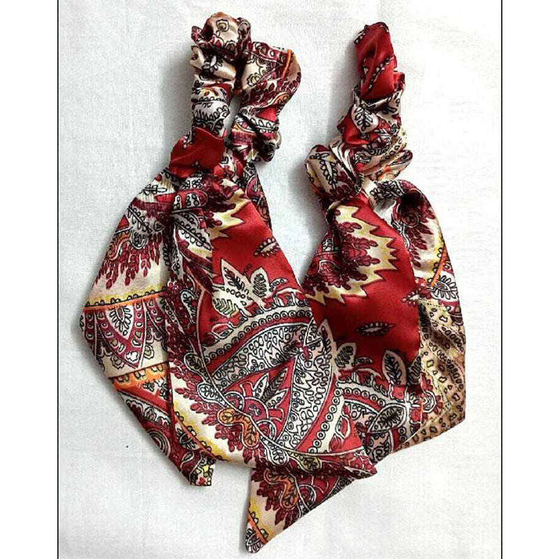 Picture of Korean Rose Green Oil Painting Style Ribbon Headband for Women
