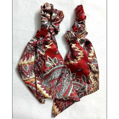 Picture of Korean Rose Green Oil Painting Style Ribbon Headband for Women