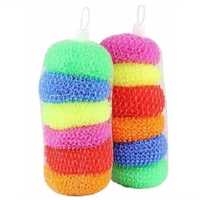 Picture of Round Plastic Scrubber Set of 6 – Multicolor