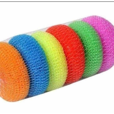 Picture of Round Plastic Scrubber Set of 6 – Multicolor