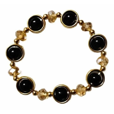 Picture of Korean Daisy Flower Crystal Bead Bracelet for Women
