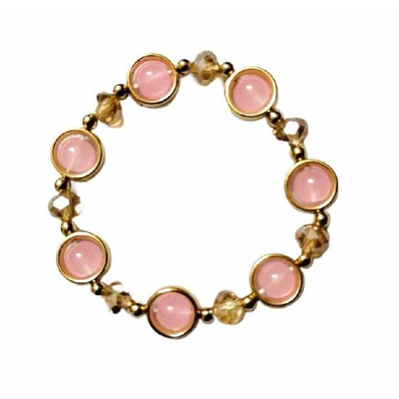 Picture of Korean Daisy Flower Crystal Bead Bracelet for Women