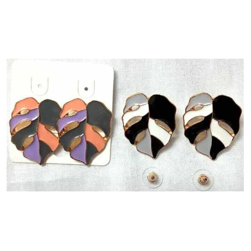 Picture of Silver Needle Korean Leaf Drop Earrings – 1 Pair
