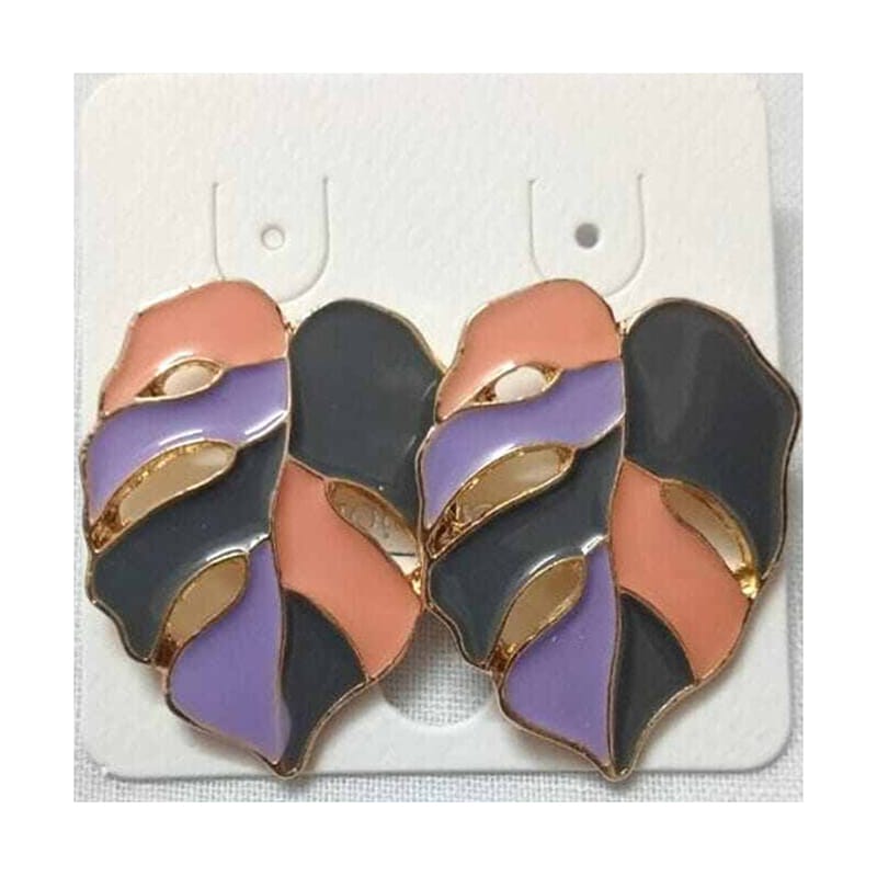 Picture of Silver Needle Korean Leaf Drop Earrings – 1 Pair